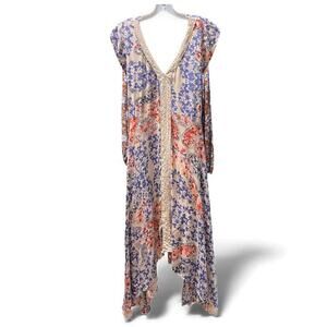 Lola P. Women's Mid Dress Lougewear Boho Style Dress Size M
